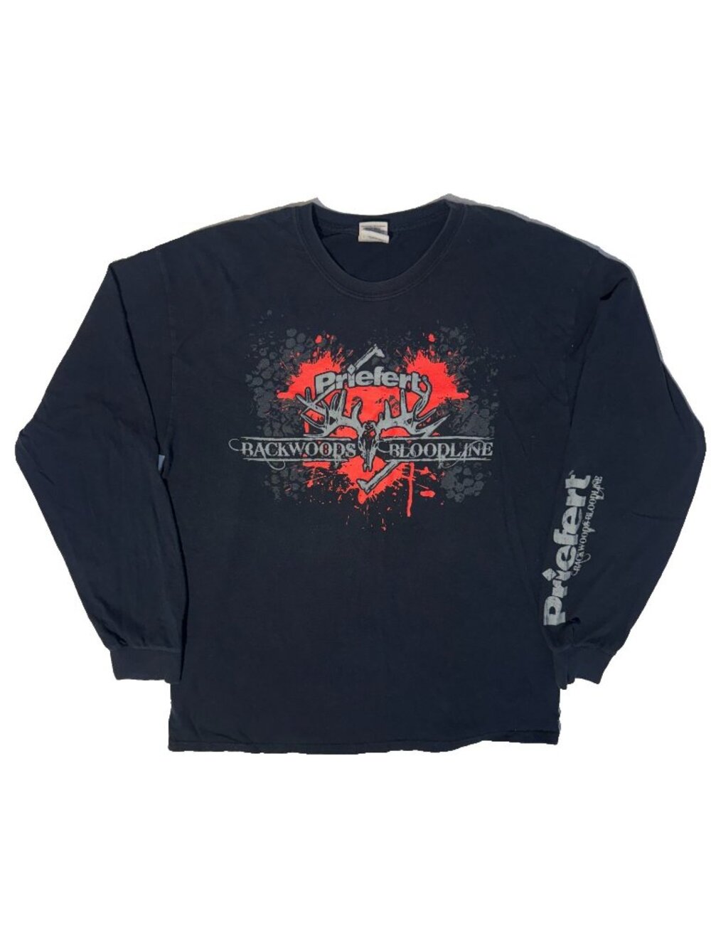 Priefert Backwoods & Bloodlines Deer Hunting Equipment Tshirt - L Black